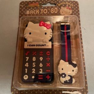 NWT Sanrio Hello Kitty Calculator + Watch Vintage Blue Back to the 80s